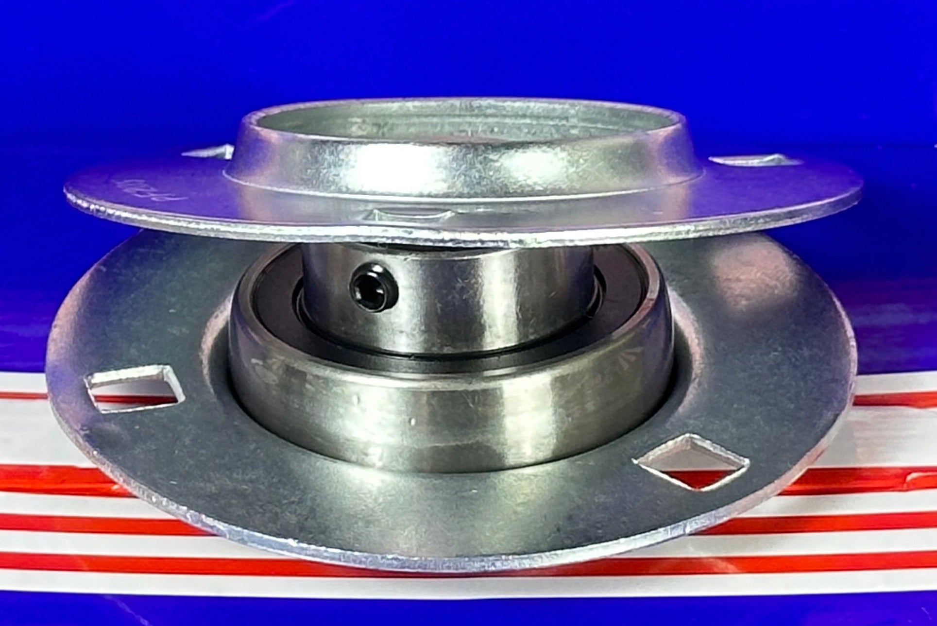 1" Bore Flanged Bearing SBPF205-16 - 3-Bolt Pressed Steel Housing