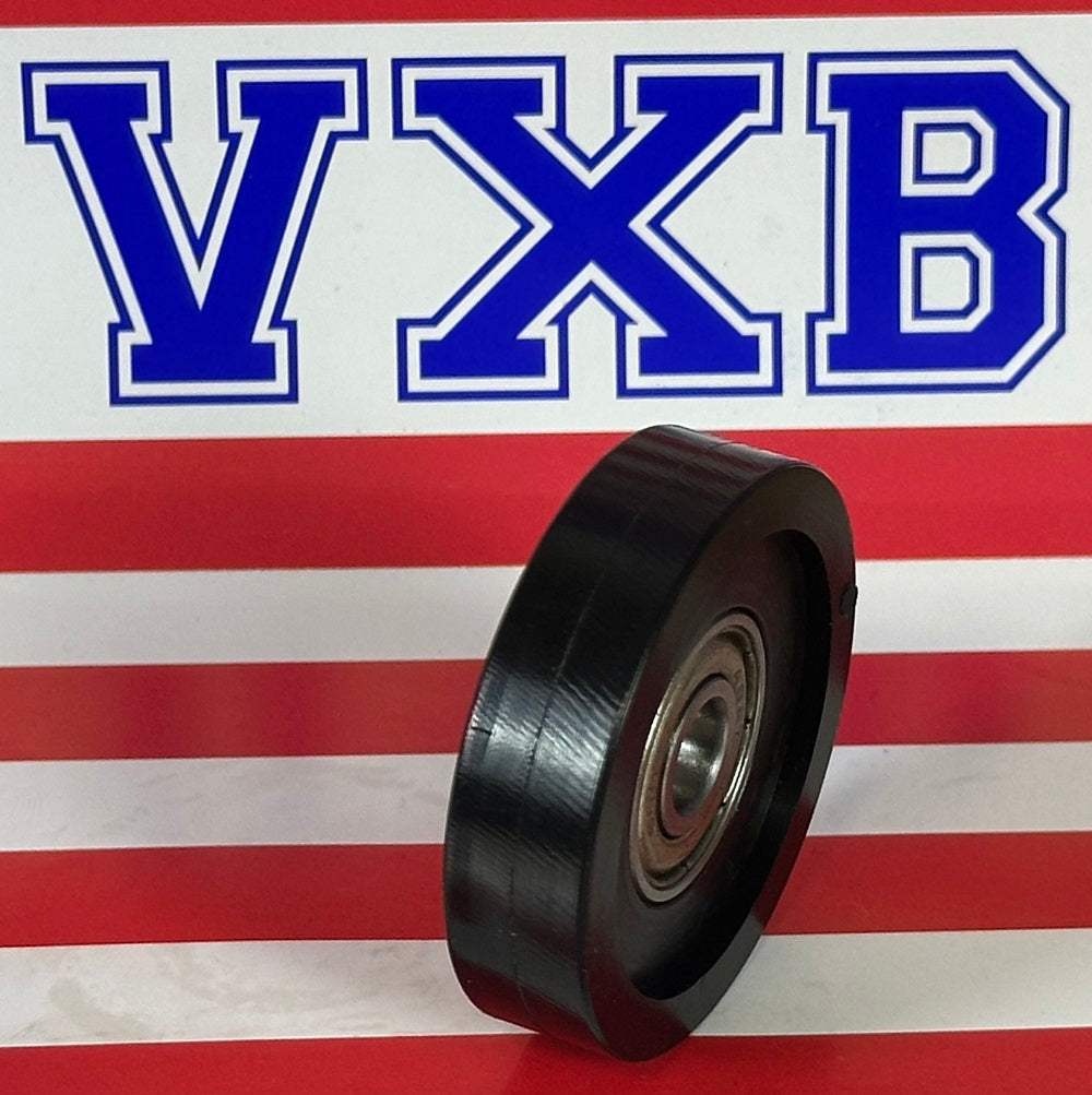 8x44x11mm Polyurethane Wheel Roller Bearing - Black Tire Sliding Guide