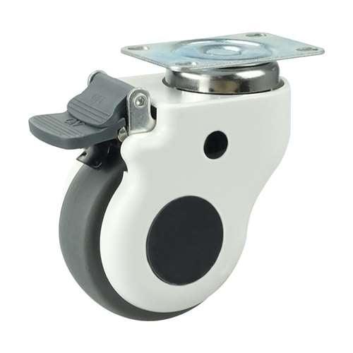 4"inch Medical Caster Wheel - Plate w/ Brake TPR