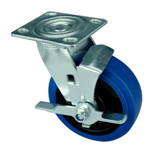 4"inch Heavy Duty Caster Wheel 441 Lbs Fixed - TPR - Top Plate Mount