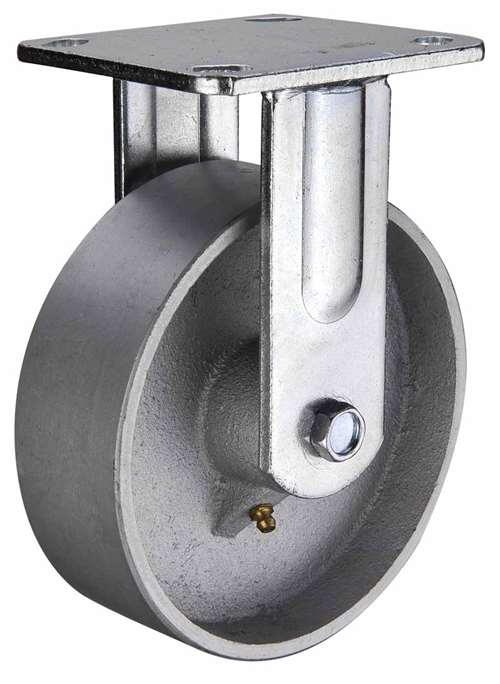 4"inch Heavy Duty Caster Wheel 551 Lbs Fixed Cast Iron - Top Plate Mount