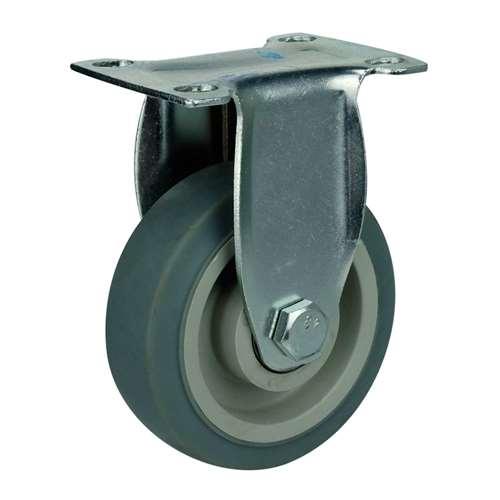 4"inch Caster Wheel Rigid - TPR - Top Plate Mount