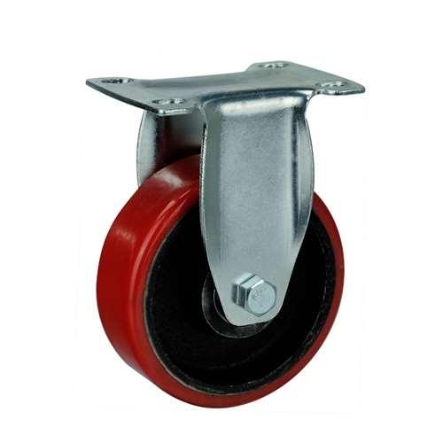 4"inch Caster Wheel 265 Lbs Rigid Iron - PU - Top Plate Mount