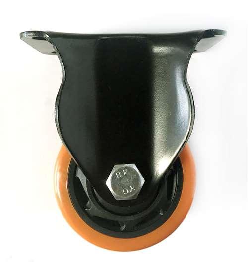 4"inch Caster Wheel 551 Lbs Fixed PU - Polypropylene - Top Plate Mount