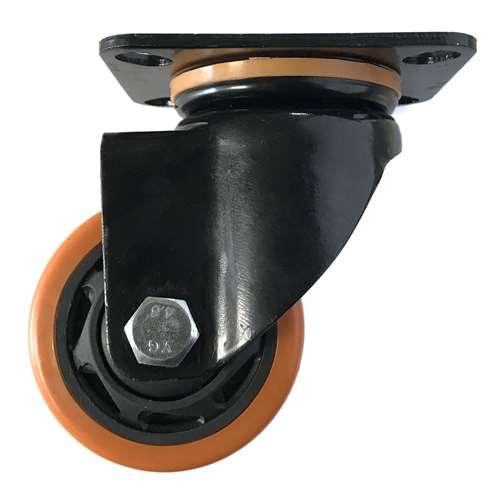 4"inch Caster Wheel 551 Lbs - PU - Polypropylene - Top Plate Mount