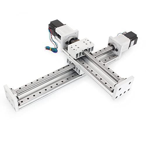 400mm Stroke CNC Linear Stage Motion Actuator X Y Z Axis Linear Slide Rail Aluminum Alloy Cross Sliding Table Linear Rail Guide SFU1605 Ballscrew+Nema23 57 Stepper Motor for CNC