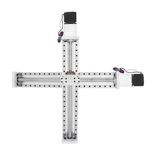 400mm Stroke CNC Linear Stage Motion Actuator X Y Z Axis Linear Slide Rail Aluminum Alloy Cross Sliding Table Linear Rail Guide SFU1605 Ballscrew+Nema23 57 Stepper Motor for CNC