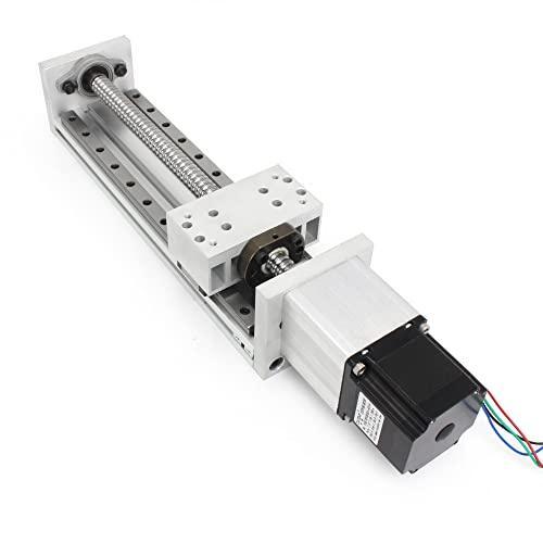 400mm Stroke CNC Linear Stage Motion Actuator X Y Z Axis Linear Slide Rail Aluminum Alloy Cross Sliding Table Linear Rail Guide SFU1605 Ballscrew+Nema23 57 Stepper Motor for CNC