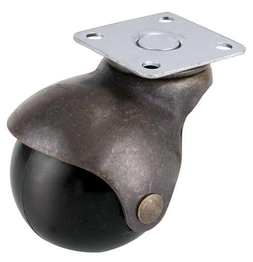 40mm Caster Wheel 55 Lbs - Polypropylene Top Plate Vintage