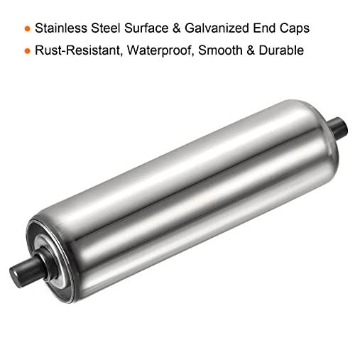 Gravity Conveyor Roller - 2" Diameter x 8" Length - Stainless Steel