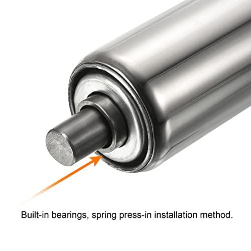 Gravity Conveyor Roller 1.5" Diameter x 8" Length - Stainless Steel