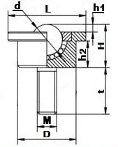 440 lbs Load Capacity Heavy Duty Machined Steel Ball Transfer Unit - M10 Threaded Bolt Bearing Transfer
