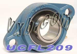 45mm 轴承 UCFL209 + 2 螺栓法兰铸铁座安装轴承