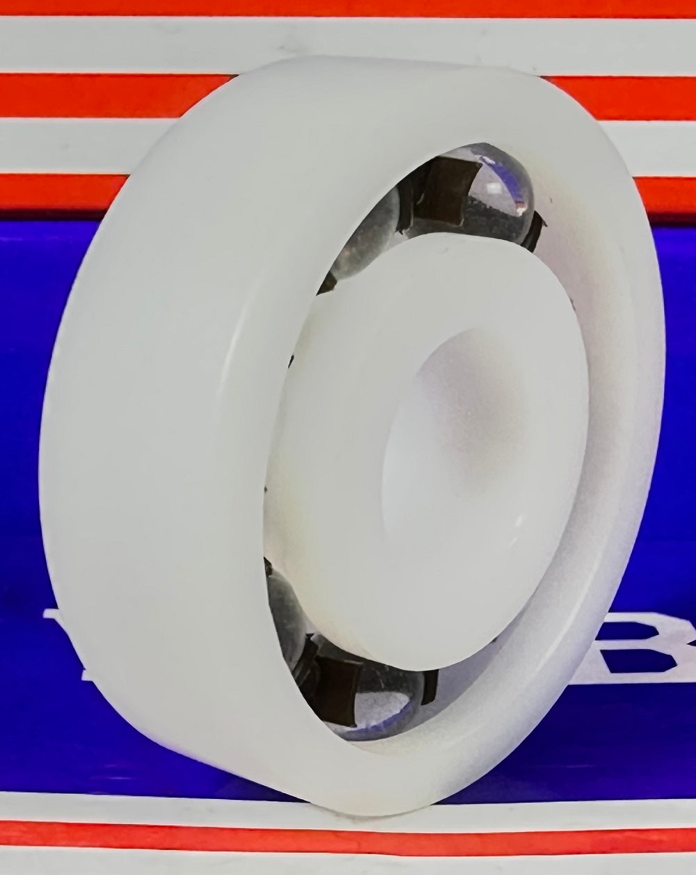 Łożysko z tworzywa Acetal/POM 6302 - kulki szklane - 15x42x13mm