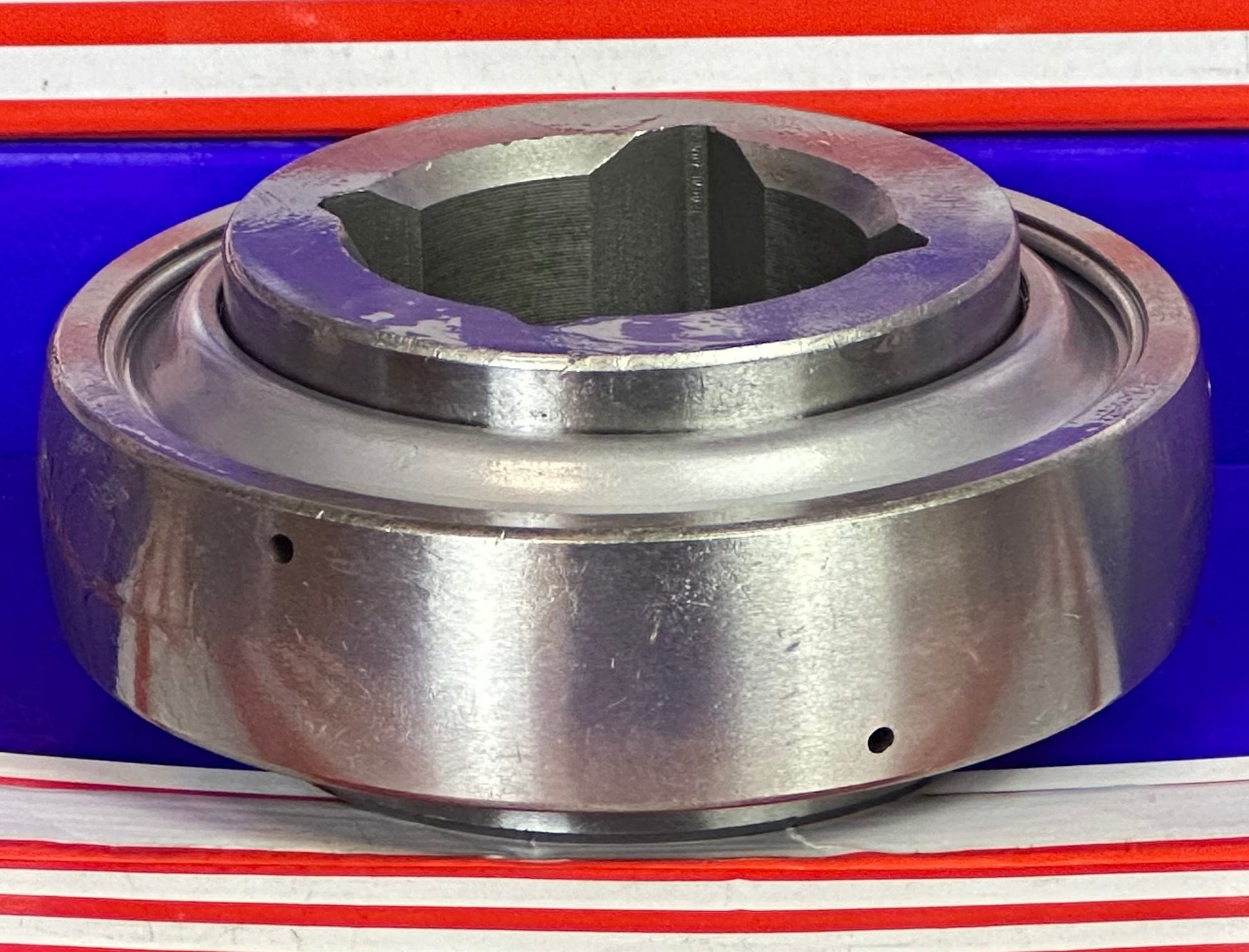 GW209PPB8 Agricultural Heavy Duty Bearing, 1-1/4" Square Bore Disc Bearing Greasable