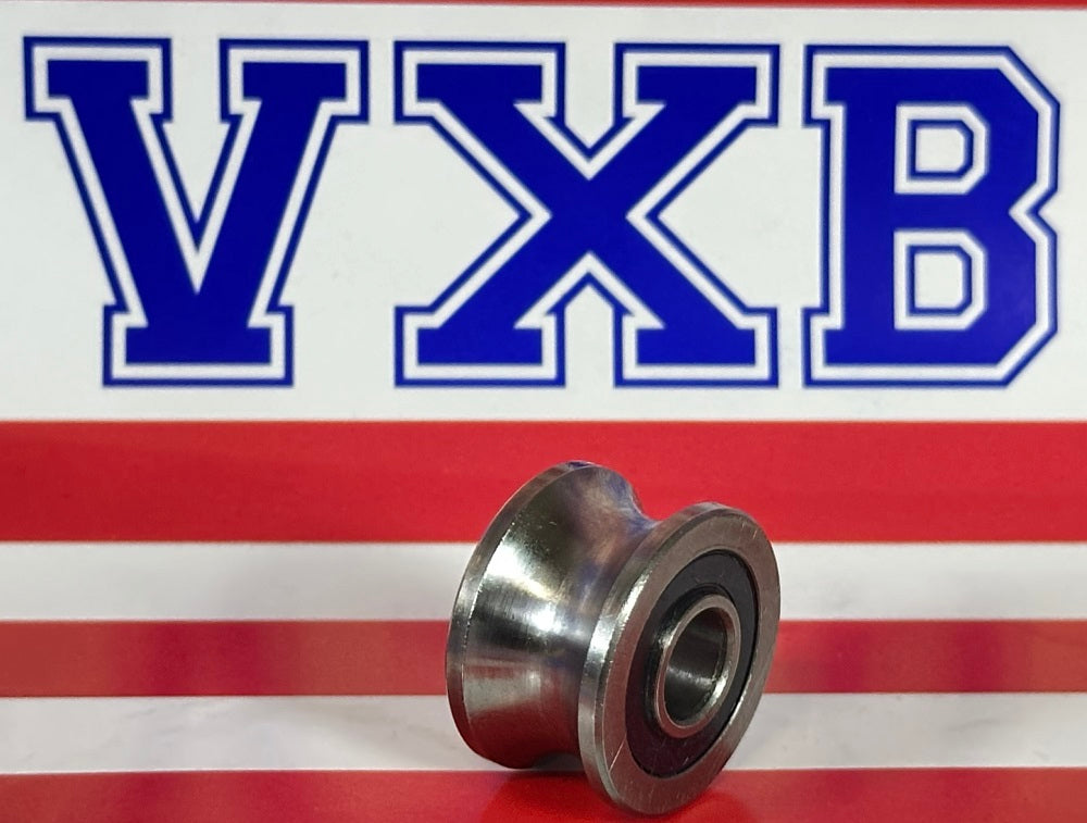 8mm Bore Bearing - 22.5mm Pulley U-Groove Track Roller Bearing 8x22.5x13.5mm