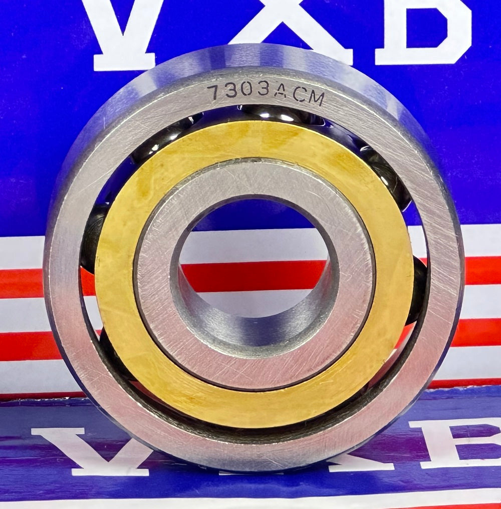 7303ACM محمل تماس زاوي بسِجّادة برونزية 17x47x14مم