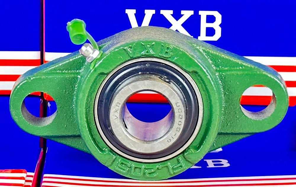 7/8 Lager UCFL205-14 + 2-bout flense behuizing gemonteerd lager