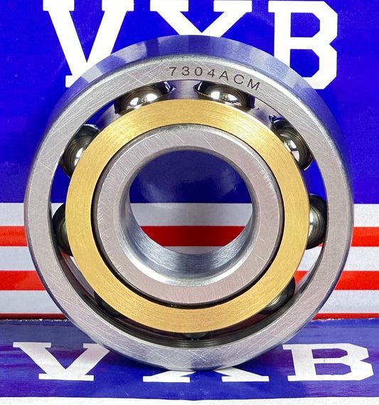 Roulement à contact angular 7304ACM Cage en bronze 20x52x15mm