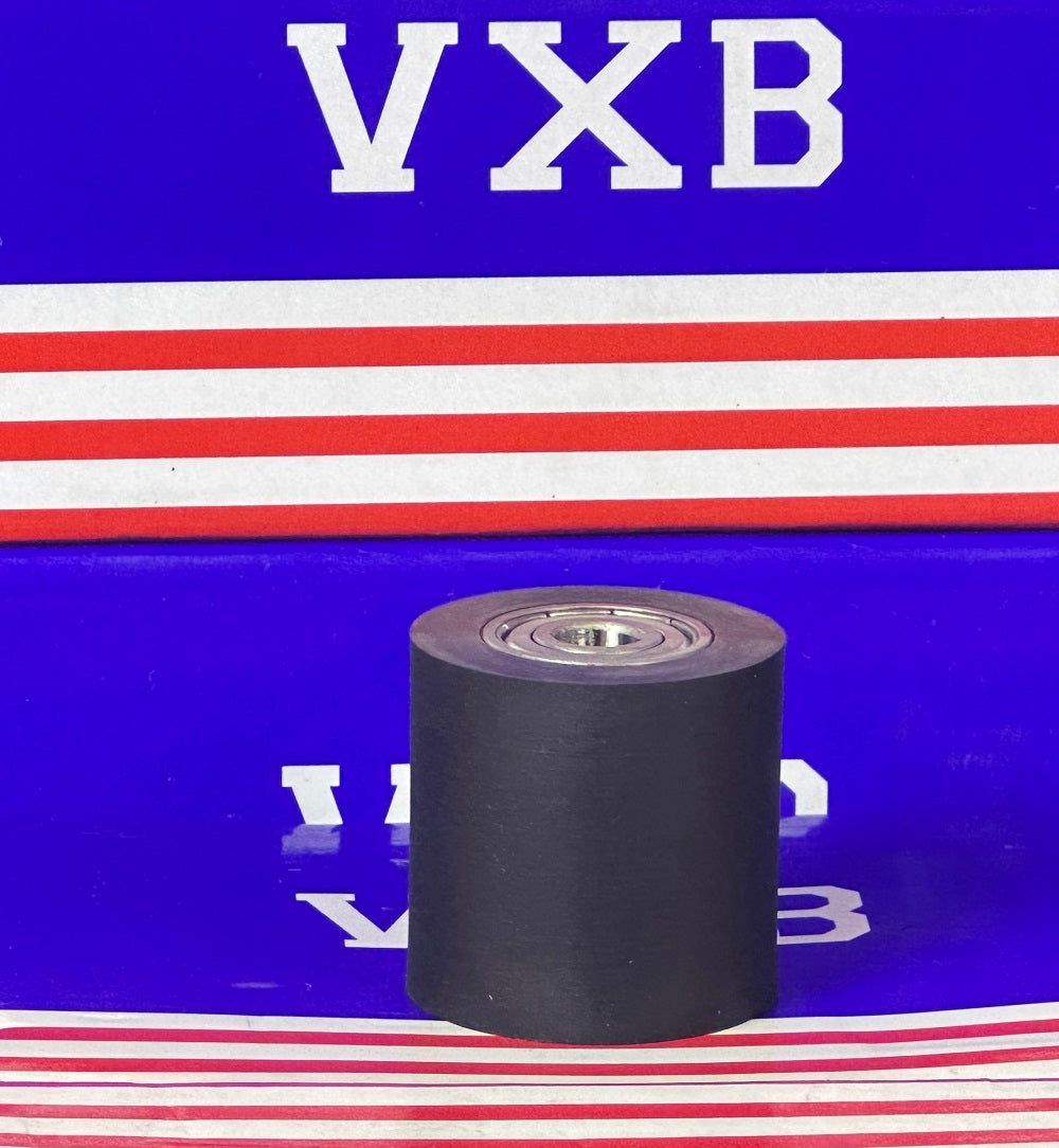 7x30x30 Polyurethane Sealed Bearing - Black PU Nylon Tire 7x30x30mm