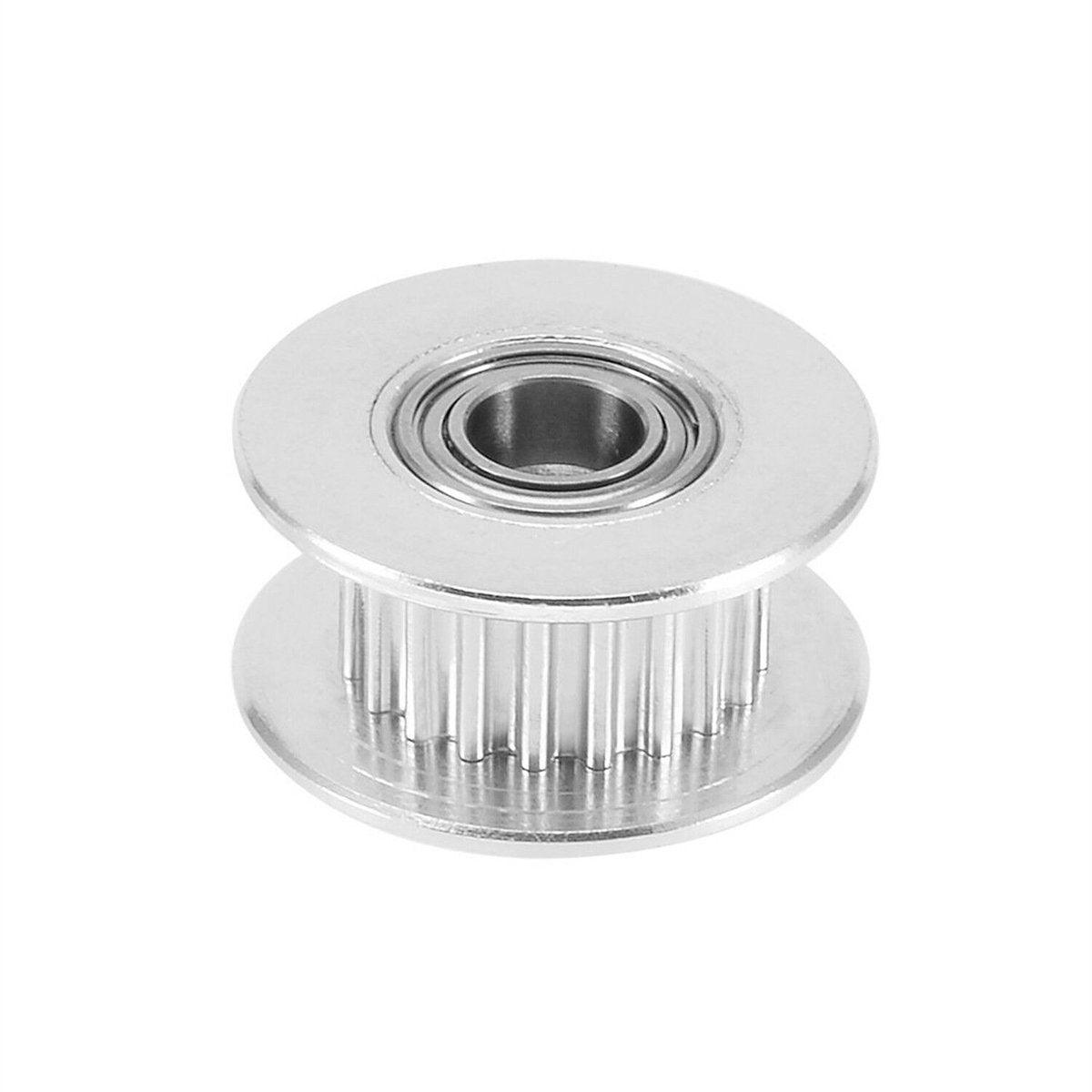 4mm Bore 20 Teeth 6mm wide GT2 Belt Idler Pulley Aluminum W/Bearing for 3D Printer