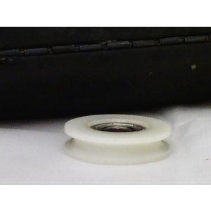 4mm Bore Bearing - 15mm Round Nylon Pulley U-Groove Track Roller Bearing 4x15x6mm