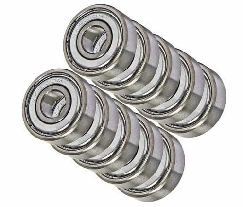 10 -pakowe łożyska kulkowe 4x7x2,5 mm - metalowy ekranowany - otwór 4 mm