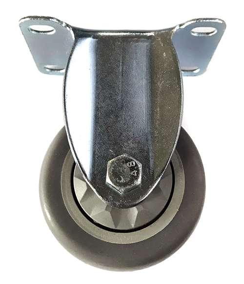 5"inch Caster Wheel 220 Lbs Fixed - TPR - Top Plate Mount