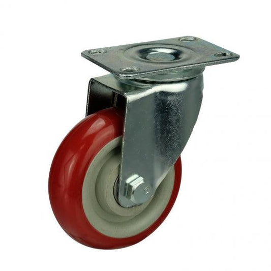 5"inch Caster Wheel 220 Lbs - PVC - Top Plate Mount