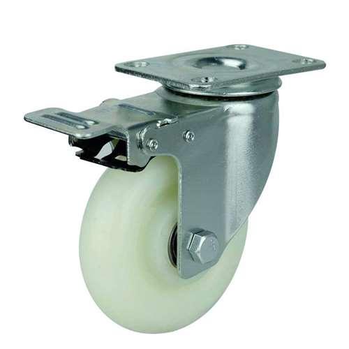 5"inch Caster Wheel 661 Lbs - Brake Polypropylene - Top Plate Mount