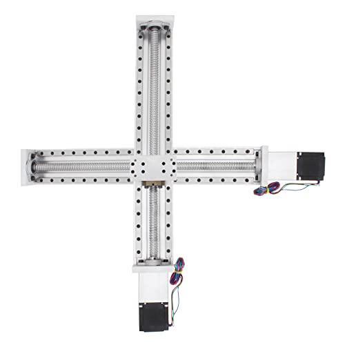 500mm Stroke CNC Linear Stage Motion Actuator X Y Z Axis Linear Slide Rail Aluminum Alloy Cross Sliding Table Linear Rail Guide SFU1605 Ballscrew+Nema23 57 Stepper Motor for CNC