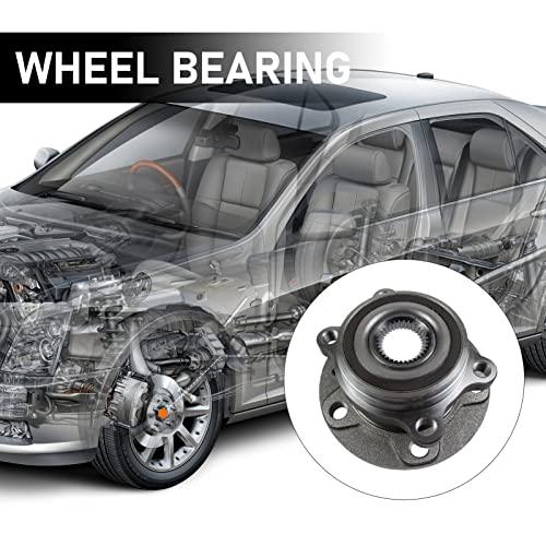 513253 Front Wheel Bearing & Hub Assembly Compatible - Audi A3 Q3 TT Quattro, VW Beetle CC Golf Jetta Passat