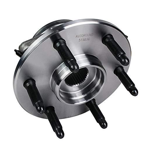 515036 Front Wheel Hub & Bearing Assembly for 4x4 4WD Chevy Silverado, Tahoe, Avalanche, Suburban, Express 1500, GMC Sierra, Yukon, Savana, Cadillac Escalade ESV EXT 6 Lug w/ABS