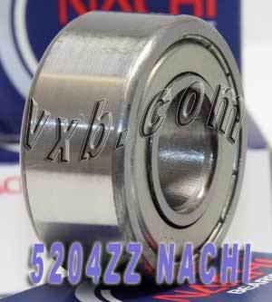 Vòng bi tiếp xúc góc 5204zz Nachi - 2 hàng - 20x47x20.6mm