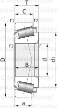 523361A Tapered Roller Bearing 2.3622" x 3.9370" x 1.1811"inch