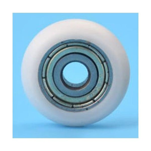 5mm Bore Bearing - 21.5mm White Plastic Tire 5x21.5x7mm
