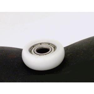 4mm Bore Bearing - 12mm White Plastic Tire 4x12x7mm round