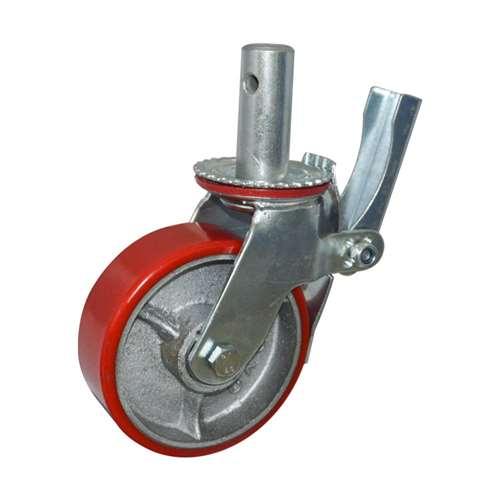 6"inch Scaffold Caster Wheel 441 Lbs - Brake PU rim - PU