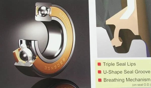 Roulement Nachi 6012-2NSE 60x95x18 Étanchéifié C3 Japon