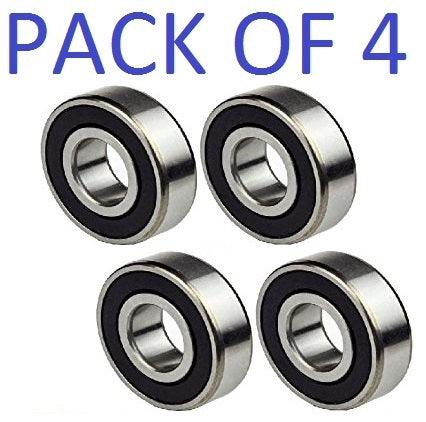 4-Pack 6012-2RS Ball Bearings 60x95x18mm - Rubber Sealed