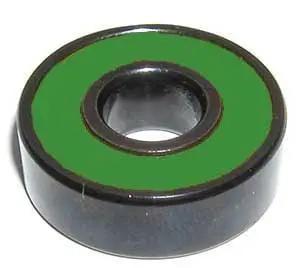 608-2RS Fidget Hand Spinner Black Bearing - Bronze Cage & green Seals