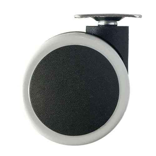 60mm Caster Wheel 77 Lbs - Nylon - PVC - Top Plate Mount