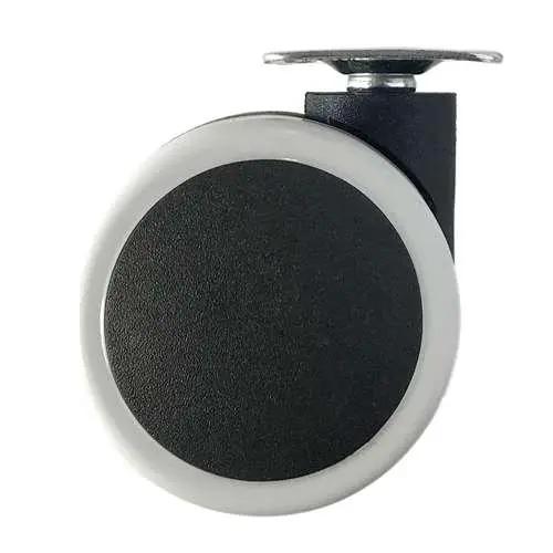 60mm Caster Wheel 77 Lbs - Nylon - PVC - Top Plate Mount