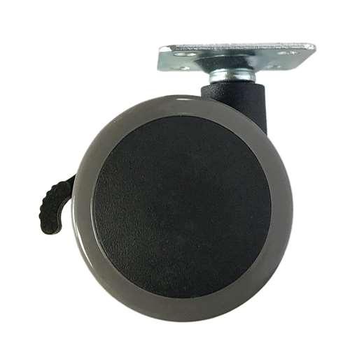 60mm Caster Wheel 77 Lbs - Nylon - PVC - Top Plate Mount