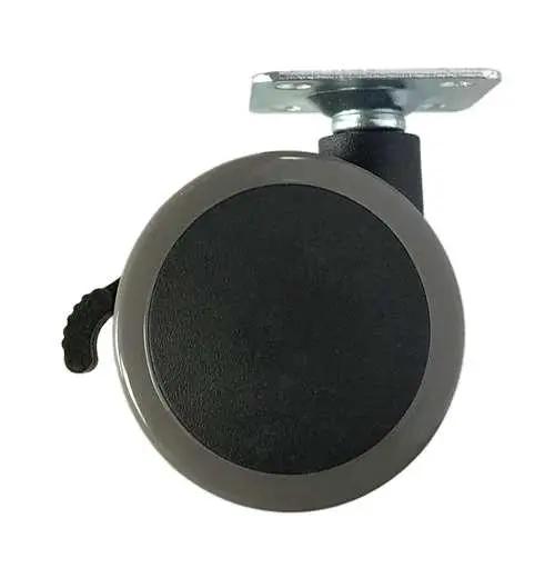60mm Caster Wheel 77 Lbs - Nylon - PVC - Top Plate Mount