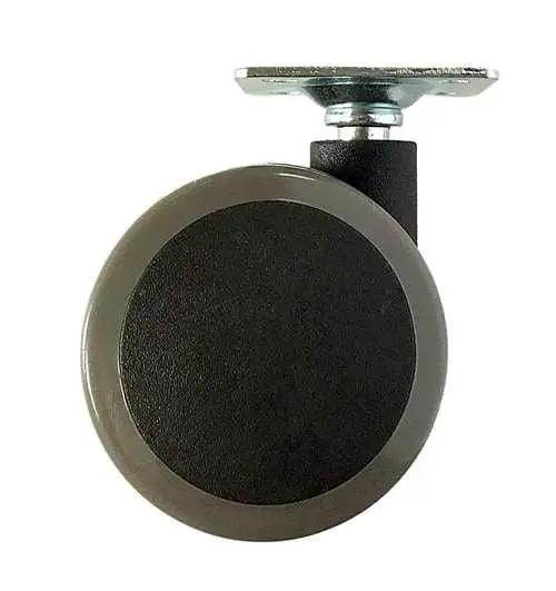 60mm Caster Wheel 77 Lbs - Nylon - PVC - Top Plate Mount