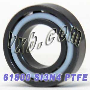 61800 แบริ่งเซรามิกเต็ม 10x19x5 เมตริก SI3N4/PTFE