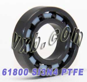 61800 แบริ่งเซรามิกเต็ม 10x19x5 เมตริก SI3N4/PTFE