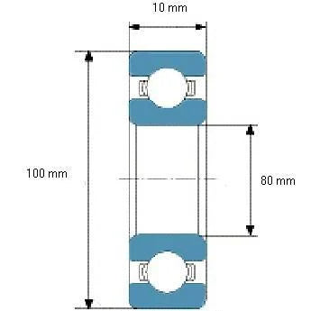 61816-2RS1 Lager Diepe Groef 61816-2RS Kogellager