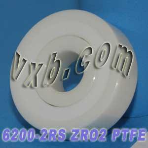 6200-2RS แบบเต็มเซรามิกปิดผนึกแบริ่ง 10x30x9 ZRO2